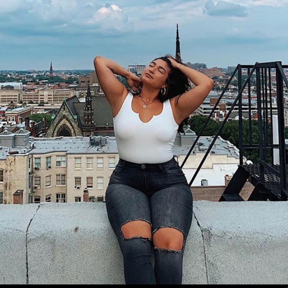 Charcoal grey jeans (high waisted)